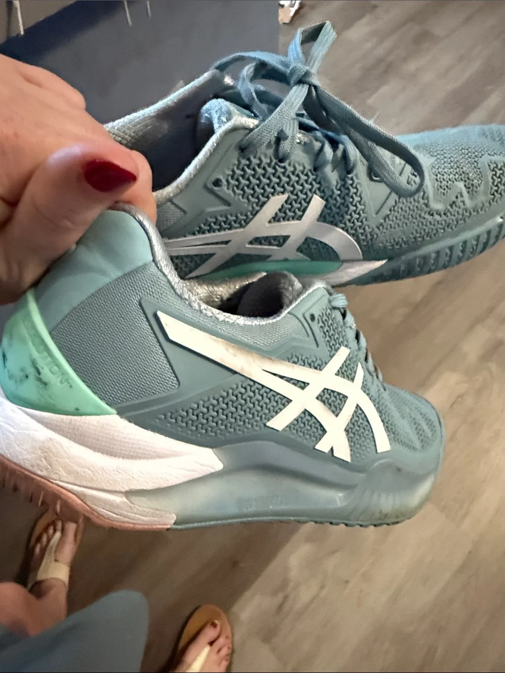 Asics Light Blue Women's Running Shoes with White Logo